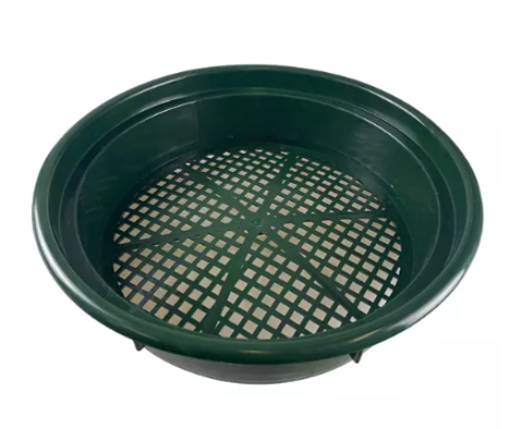 13" Mesh Plastic Screen Green Stackable Classifier/Sifting Pan - Made in USA