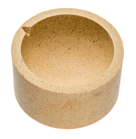 3" Alumina Ceramic Flat Bottom Melting Pot for Melting Gold
