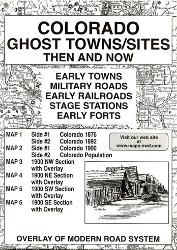 Colorado Ghost Town Sites Map: Then and Now