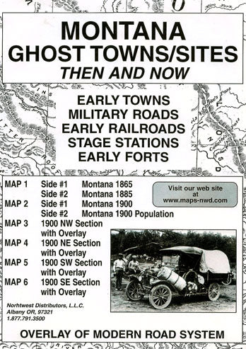 Montana Ghost Town Sites Map: Then and Now