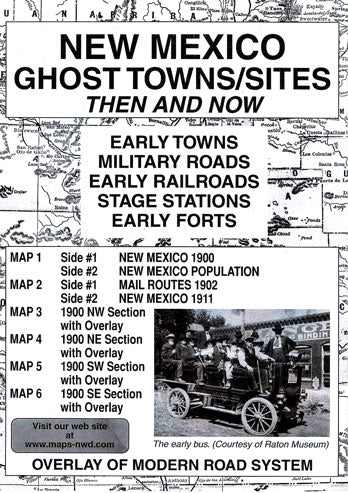 New Mexico Ghost Town Sites Map: Then and Now