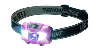 2-IN-1 UV (Blacklight) & 2 White LED Headlamp, Purple Color, 395 Nm Wave Length